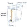 49340 - Válvula de llenado de latón para tanque bajo, Foset