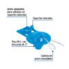 49346 - Sapo 2" para WC, PVC, azul, cadena plástica, Foset