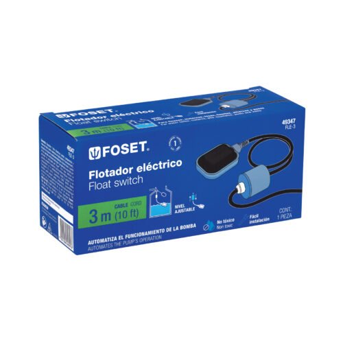 49347 - Flotador eléctrico con cable de 3 m, Foset