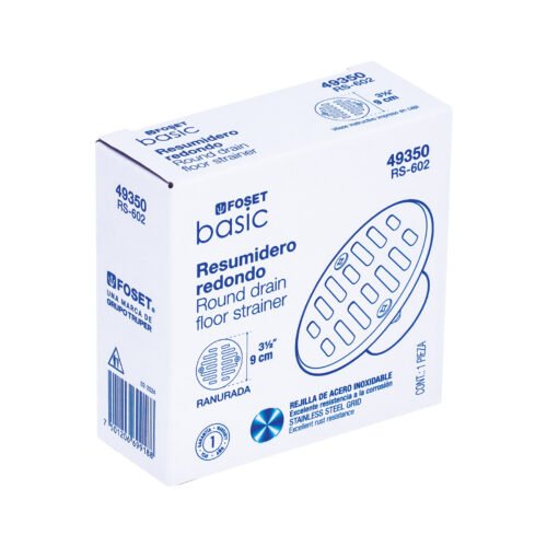 49350 - Resumidero 3-1/2" redondo metálico, Foset