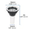 49353 - Contracanasta 3-1/2" inox, tubo plástico, Foset