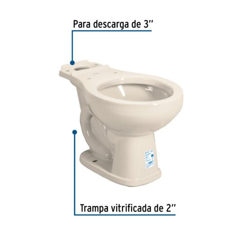 49354 - Taza redonda de porcelana, marfil, FOSET