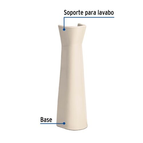 49357 - Pedestal de porcelana para lavabo, marfil, FOSET