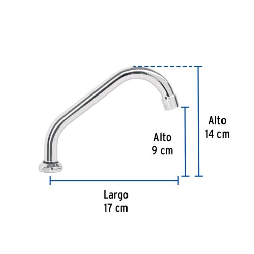 49360 - Cuello corto para mezcladora de fregadero, cromo, Aqua