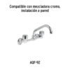 49360 - Cuello corto para mezcladora de fregadero, cromo, Aqua