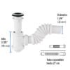 49366 - Céspol de bote 1-1/4", contra, polipropileno, para lavabo
