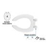 49368 - Asiento alargado sin tapa para taza fluxómetro, blanco,FOSET