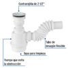 49371 - Céspol de bote 1 1/2", contra, polipropileno, para fregadero