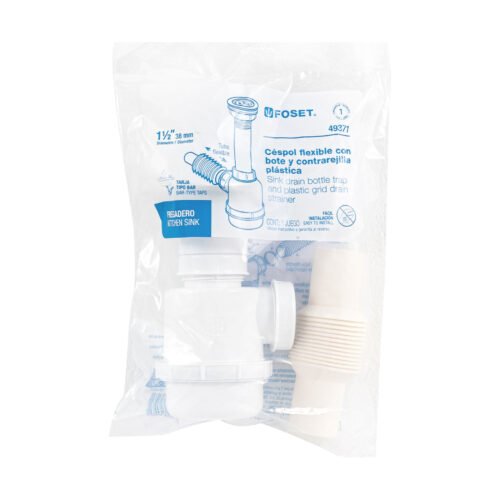 49371 - Céspol de bote 1 1/2", contra, polipropileno, para fregadero