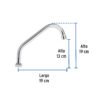 49375 - Cuello corto para mezcladora de fregadero, cromo, Basic