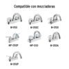 49377 - Cuello curvo para mezcladora de lavabo, cromo, Basic