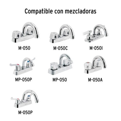 49377 - Cuello curvo para mezcladora de lavabo, cromo, Basic
