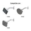 49378 - Brazo de acero cromado y chapetón de acero inox p/regadera