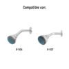 49378 - Brazo de acero cromado y chapetón de acero inox p/regadera