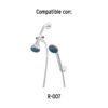 49378 - Brazo de acero cromado y chapetón de acero inox p/regadera