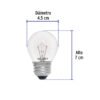 49384 - Foco incandescente 25W para horno/refrigerador, transparente