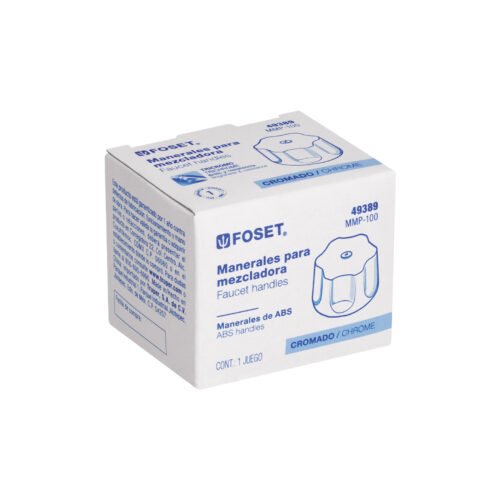 49389 - Juego de manerales hex de ABS p/lav-fregadero, cromo, Basic