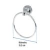 49396 - Toallero de argolla de acero inoxidable, Foset Aqua