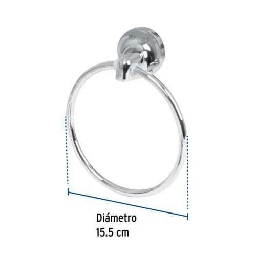 49396 - Toallero de argolla de acero inoxidable, Foset Aqua