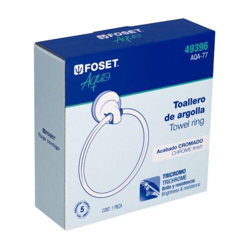 49396 - Toallero de argolla de acero inoxidable, Foset Aqua