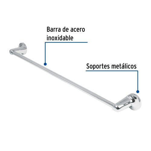 49405 - Toallero con barra de acero inoxidable, Foset Aqua