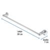 49405 - Toallero con barra de acero inoxidable, Foset Aqua