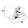 49408 - Monomando lavabo cromo, AQUA