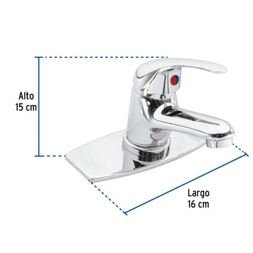 49408 - Monomando lavabo cromo, AQUA