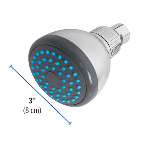 49413 - Regadera redonda de ABS 3" sin brazo, Foset Basic