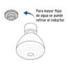 49415 - Regadera redonda de ABS 3", 5 funciones, sin brazo, Aqua
