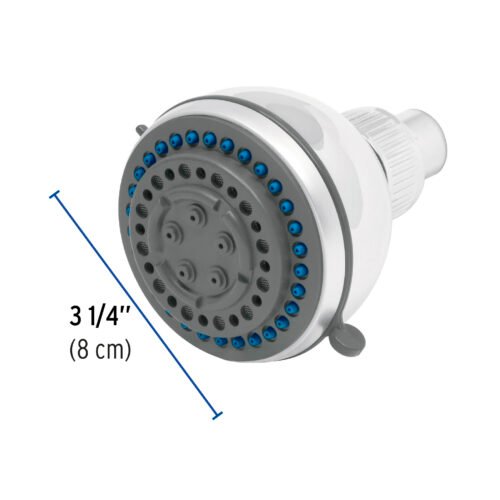 49415 - Regadera redonda de ABS 3", 5 funciones, sin brazo, Aqua