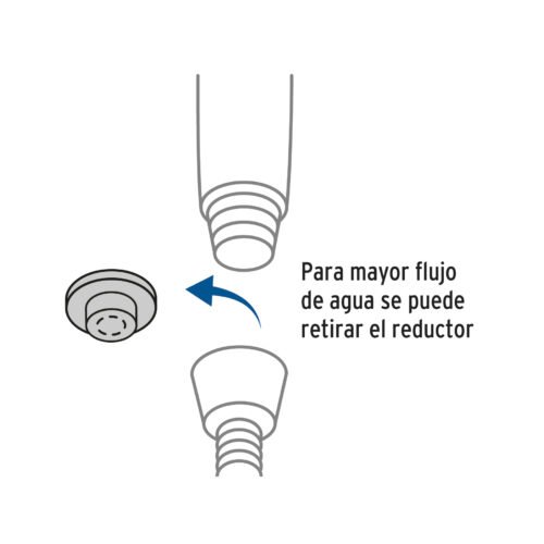 49432 - Regadera de teléfono 3", 5 funciones con soporte, Foset Aqua