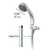 49432 - Regadera de teléfono 3", 5 funciones con soporte, Foset Aqua