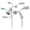 49433 - Regadera 3" con extensión tipo teléfono 5 funciones, Aqua