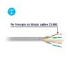 49444 - Metro de cable UTP CAT6, Bobina de 100m, gris, VOLTECK