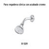 49449 - Regadera cónica metálica 2-1/2" sin brazo, Foset Aqua