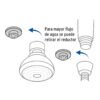 49450 - Regadera 2-1/2" con extensión tipo teléfono, Foset Basic