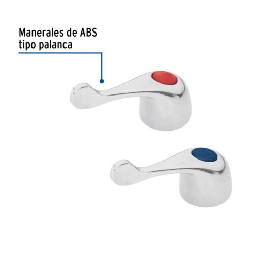 49455 - Juego de manerales de palanca p/lav-fregadero, cromo,Basic