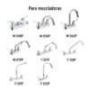 49455 - Juego de manerales de palanca p/lav-fregadero, cromo,Basic