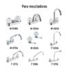 49456 - Juego 2 manerales acrílico azul p/lavabo y fregadero, Basic