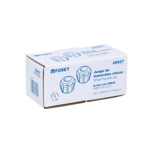 49457 - Juego 2 manerales acrílico ámbar p/lavabo y fregadero, Basic