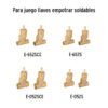 49462 - Juego de 2 manerales acrílico ámbar para regadera, Basic