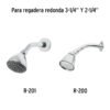 49467 - Brazo y chapetón de repuesto para regaderas, latón, Element