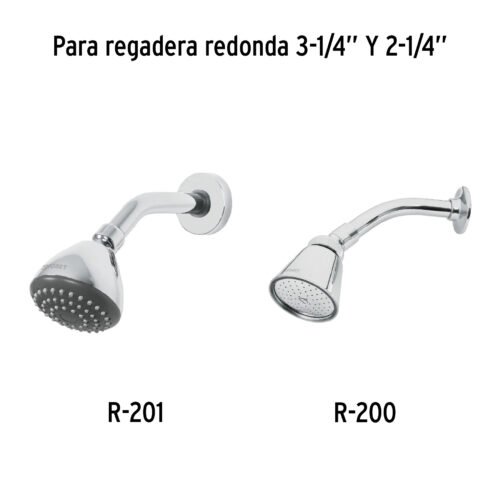 49467 - Brazo y chapetón de repuesto para regaderas, latón, Element