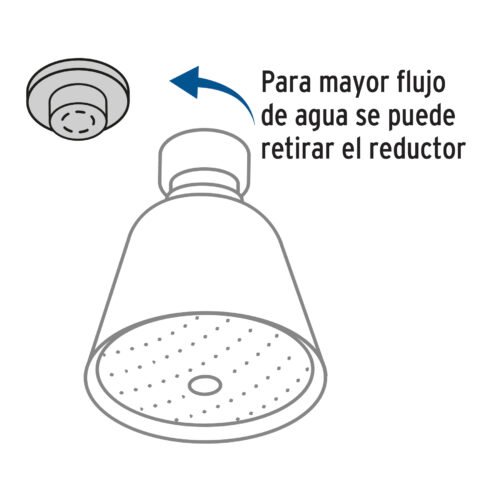 49468 - Regadera redonda 2-3/4" sin brazo, Foset Aero