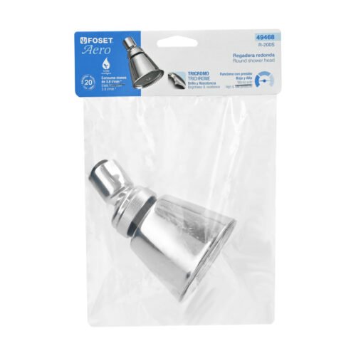 49468 - Regadera redonda 2-3/4" sin brazo, Foset Aero