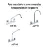 49486 - Bolsa con 2 cartuchos cerámicos para mezcladora AQF-86,Foset
