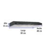 49487 - Campana extractora 80 cm, empotrable, negra, Foset