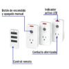 49489 - Juego de 3 Contactos con control remoto, Volteck