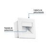 49498 - Luminario LED empotrable de cortesía 1 W, luz cálida, blanco